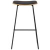 vidaXL Tabourets de bar lot de 4 noir similicuir