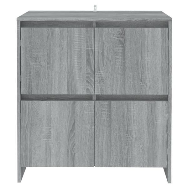 vidaXL Buffets 2 pcs Sonoma gris 70x41x75 cm Bois d'ing&eacute;nierie