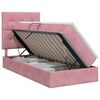 vidaXL Lit avec rangement et matelas Rose 90 x 200 cm Velours
