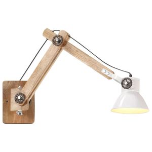 vidaXL Lampe murale Style industriel Blanc Rond E27