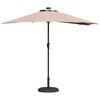 vidaXL Parasol de jardin Taupe 294 x 150 x 223 cm tissu