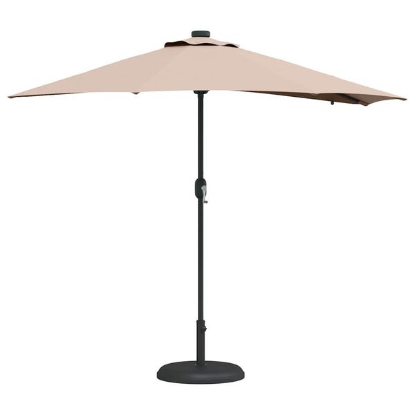 vidaXL Parasol de jardin Taupe 294 x 150 x 223 cm tissu