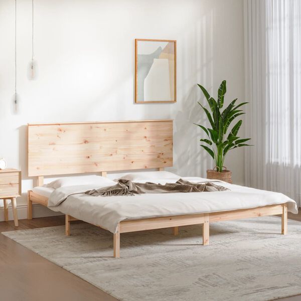 vidaXL Cadre de lit sans matelas 150x200 cm bois massif