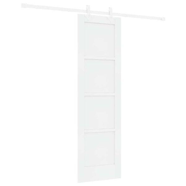 vidaXL Porte coulissante Blanc 61 x 198,5 cm Pin massif