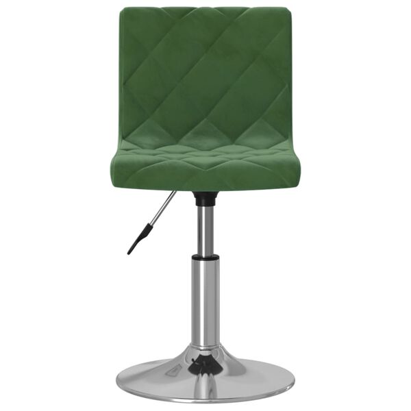 vidaXL Chaises pivotantes &agrave; manger lot de 4 vert fonc&eacute; velours