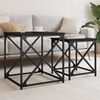 vidaXL Tables basses gigognes 2 pcs noir bois d'ing&eacute;nierie