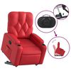 vidaXL Fauteuil inclinable Rouge Similicuir