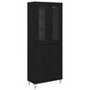 vidaXL Haut Armoire Ch&ecirc;ne blanc et noir 69,5 x 34 x 180 cm