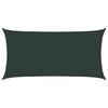 vidaXL Voile d'ombre 2 x 6 m HDPE Rectangulaire Vert fonc&eacute;