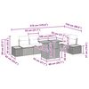 vidaXL Ensemble de salle &agrave; manger pour jardin 7 pcs Gris et marron
