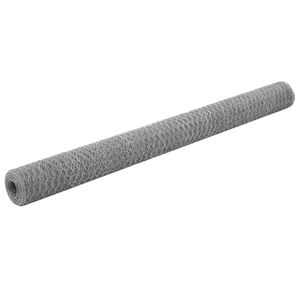 vidaXL Grillage pour voli&egrave;re Acier galvanis&eacute; 25x1,5 m Argent&eacute;