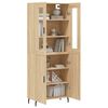vidaXL Buffet haut Ch&ecirc;ne sonoma 69,5x34x180 cm Bois d'ing&eacute;nierie