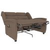 vidaXL Fauteuil de massage inclinable &agrave; 2 places taupe tissu