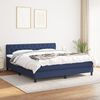vidaXL Sommier &agrave; lattes de lit avec matelas Bleu 160x200 cm Tissu
