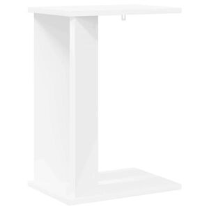vidaXL Table d'appoint Blanc 35 x 25 x 50 cm Bois d'ing&eacute;nierie