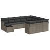 vidaXL Salon de jardin 11 pcs avec coussins gris r&eacute;sine tress&eacute;e