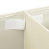 vidaXL Boîtes de rangement 2 pcs Tissu 50x30x25 cm Crème