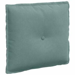 vidaXL Coussin de Dos Vert Mer 50 x 45 cm Tissu en velours c&ocirc;tel&eacute;