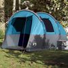 vidaXL Tente de camping tunnel 4 personnes bleu imperméable