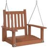 vidaXL Chaise balan&ccedil;oire de jardin cha&icirc;nes en m&eacute;tal bois massif sapin