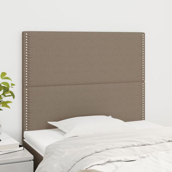 vidaXL T&ecirc;te de lit Taupe 100x5x118/128 cm Tissu