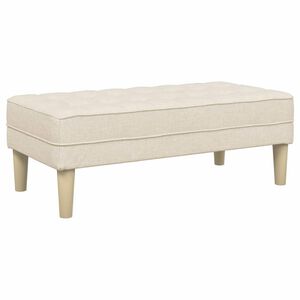 vidaXL banc avec coussin Lin 113 x 57 x 39 cm tissu
