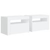 vidaXL Tables de chevet 2 pcs avec LED Blanc 60x35x40 cm