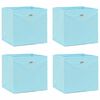 vidaXL Bo&icirc;tes de rangement 4 pcs Bleu azur&eacute; 32x32x32 cm Tissu