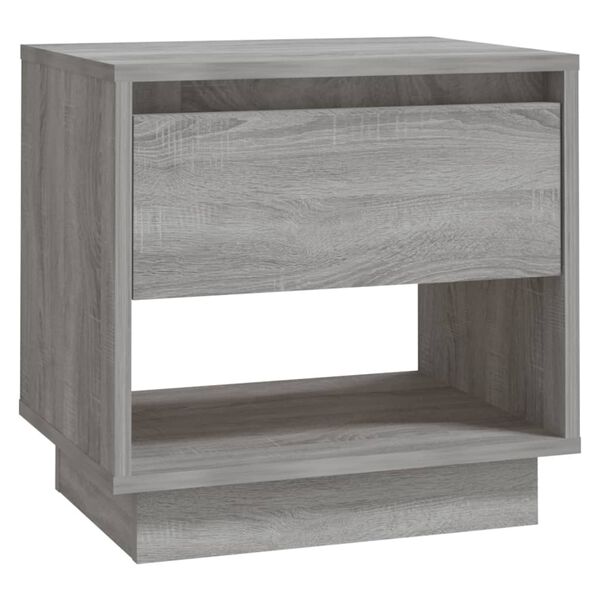 vidaXL Table de chevet Sonoma gris 45x34x44 cm bois d'ingénierie