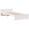 vidaXL Lit bibliothèque sans matelas blanc 75x190cm bois de pin massif