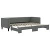 vidaXL Lit de jour avec gigogne sans matelas gris fonc&eacute; 80x200 cm