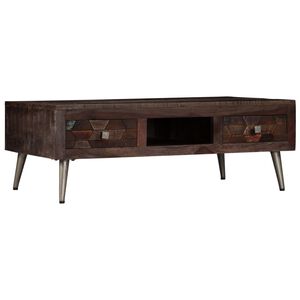 vidaXL Table basse Bois de r&eacute;cup&eacute;ration solide 100x60x35 cm