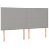 vidaXL T&ecirc;te de lit Gris clair 160 x 5 x 118/128 cm Tissu
