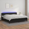 vidaXL Sommier &agrave; lattes de lit avec matelas et LED Noir 200x200cm