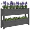 vidaXL Jardinière Gris 112x25x66 cm Bois massif de pin