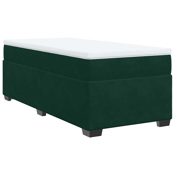 vidaXL Sommier à lattes de lit avec matelas Vert foncé 90x190 cm