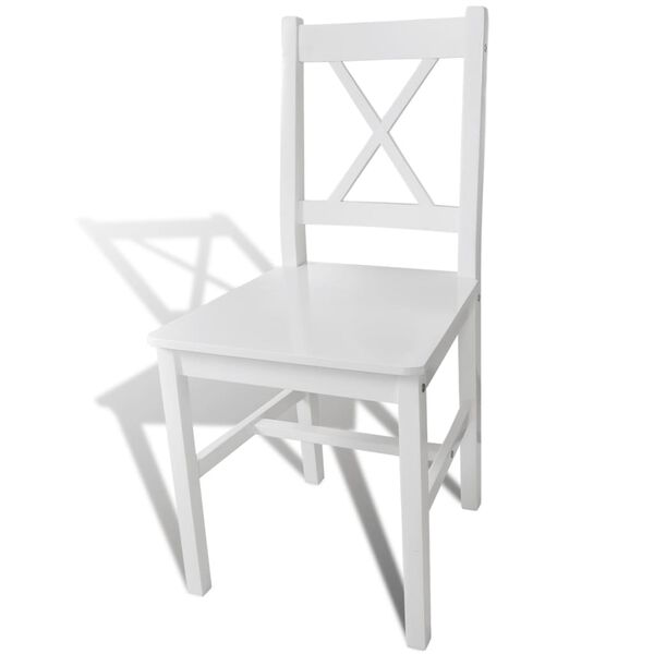 vidaXL Chaises à manger lot de 2 blanc bois de pin