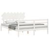vidaXL Cadre de lit sans matelas blanc bois de pin massif