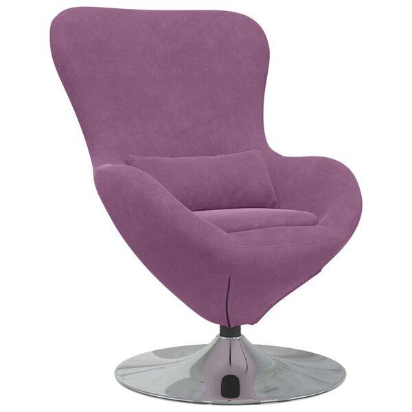 vidaXL Fauteuil &oelig;uf Violet Velours