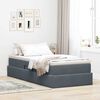 vidaXL Lit avec rangement et matelas Gris fonc&eacute; 100 x 200 cm Velours