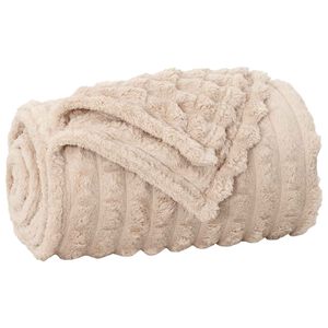 vidaXL Jet&eacute; Beige 150 x 130 cm Toison