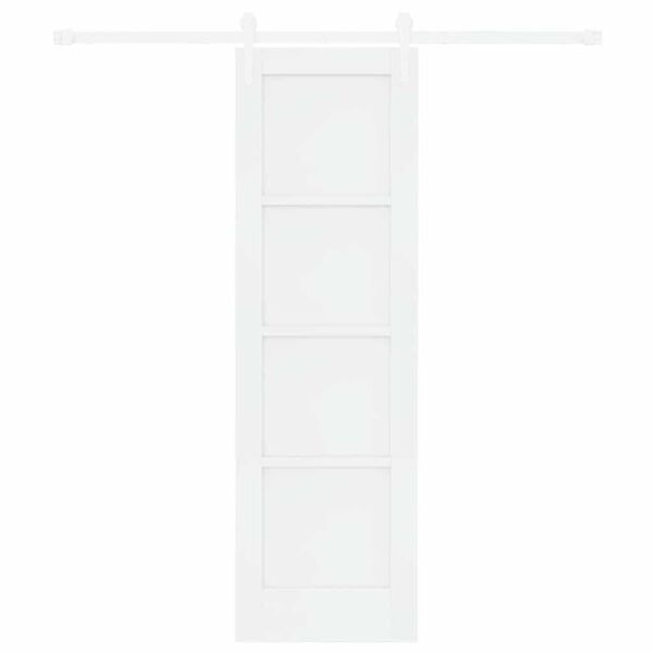vidaXL Porte coulissante ORKDAL Blanc 61 x 198,5 cm Pin massif