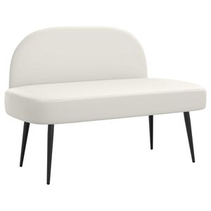 vidaXL Banc rembourr&eacute; avec dossier Blanc 110 x 60 x 76 cm Simili cuir