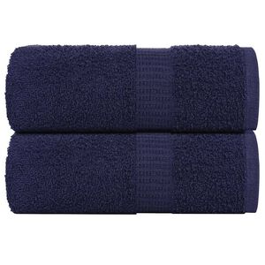 vidaXL Serviettes de toilette FROGN 2 pi&egrave;ces Bleu marine 30x30 cm 360 g/m&sup2;