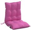 vidaXL Coussins de chaise à dossier bas lot de 4 rose tissu oxford