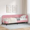 vidaXL Cadre de lit d'angle avec matelas Rose 80 x 200 cm Velours