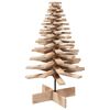 vidaXL Arbre de No&euml;l en bois pour d&eacute;coration 100 cm bois massif de pin