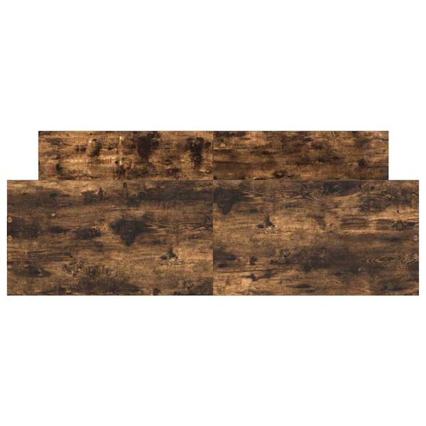 vidaXL Cadre de lit sans matelas ch&ecirc;ne fum&eacute; 135x190 cm