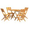 vidaXL Ensemble &agrave; manger de jardin 5 pcs Bois de teck massif