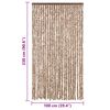 vidaXL Rideau anti-mouches beige et marron foncé 100x230 cm chenille